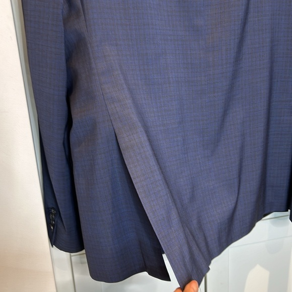 Samuelsohn for Harry Rosen Men’s 2-Button Super 130’s Wool Navy Check Blazer 44T - Picture 10 of 17
